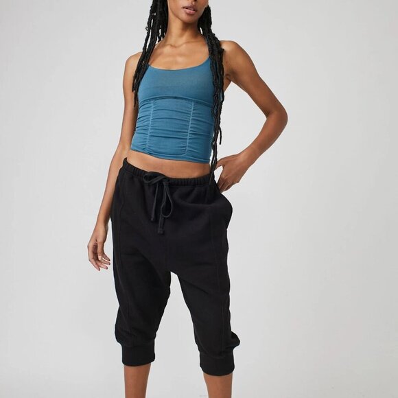 Free People Movement Best Of Cropped Slouchy Jogger Black Size Small - Picture 1 of 8